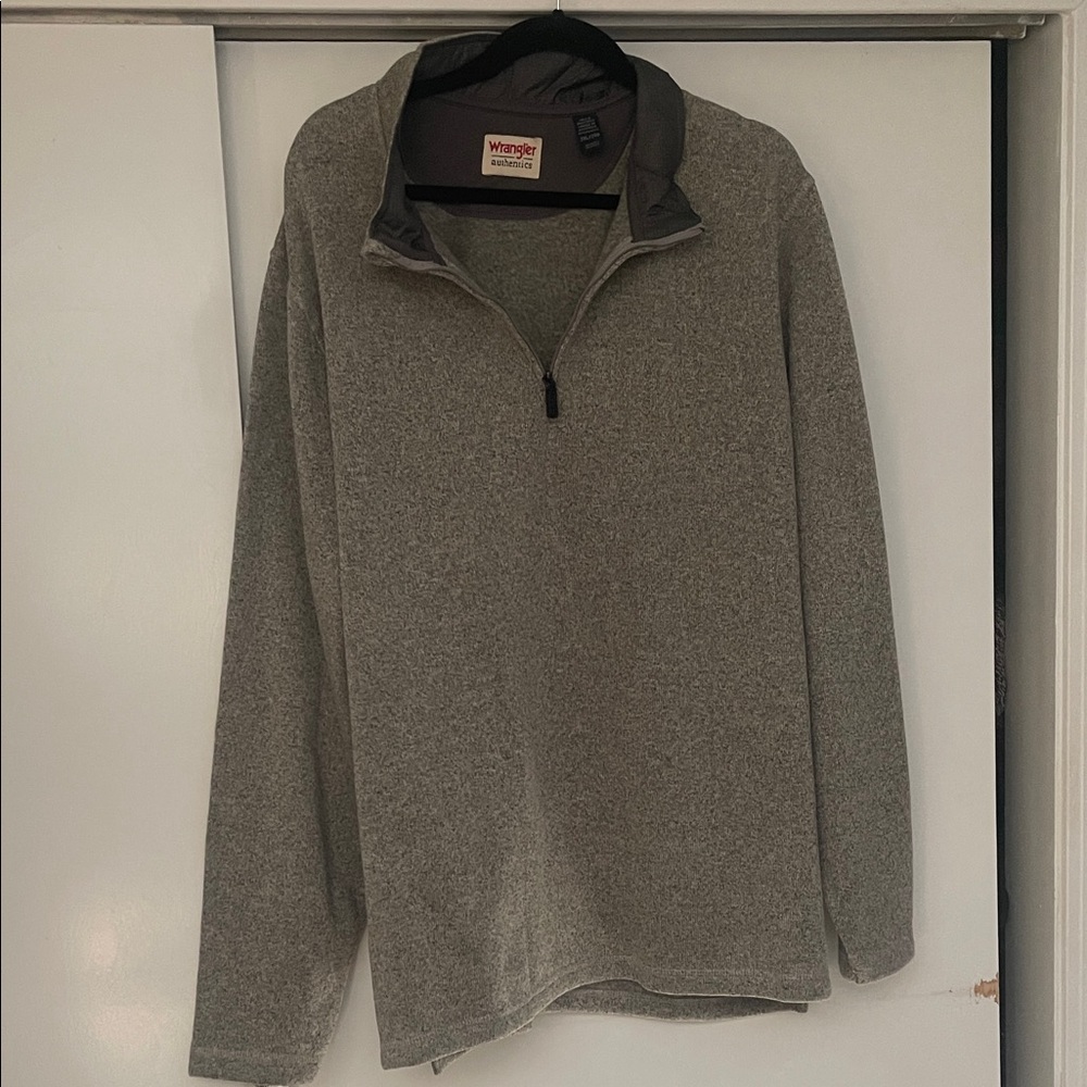 Wrangler XXL Men's Zip Up Gray Sweater New NWT